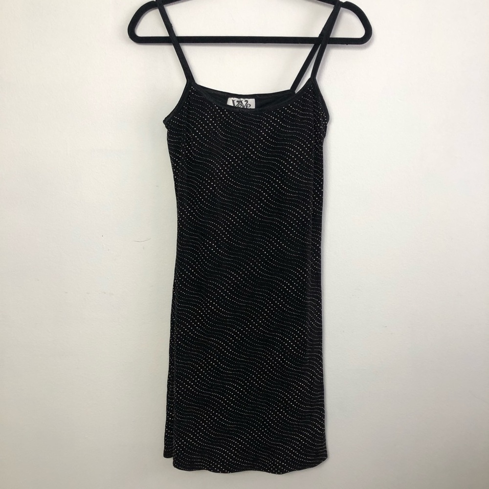 Vintage 90’s flowy polka dot slip dress size 8